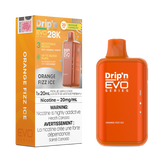 Orange Fizz Ice Drip'n EVO 28k Disposable Vape It delivers a refreshing burst of tangy orange flavor, perfectly balanced with a cool, icy finish for an invigorating vape experience.